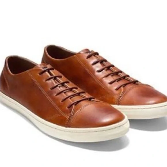 Cole Haan Men's Size 8 Brown Leather Sneakers C22687 - Picture 1 of 5